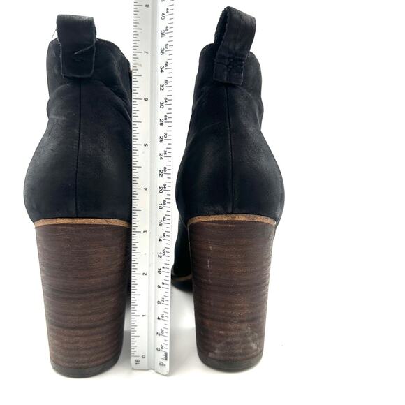 BP -  women's leather booties LANCE ankle side zip leather block heel size US 11 - Picture 3 of 10